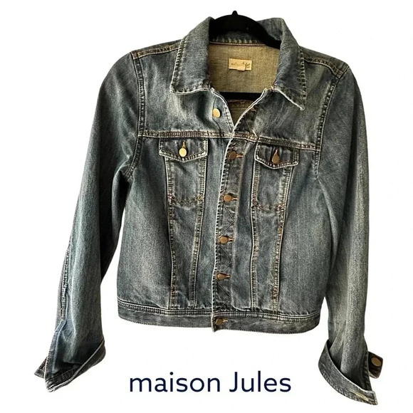 MAISON JULES | NWOT | DENIM JEAN JACKET | SIZE: MEDIUM - Picture 1 of 12